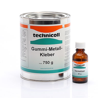 Gummi-Metall-Kleber, Kontaktkleber mit Vernetzer